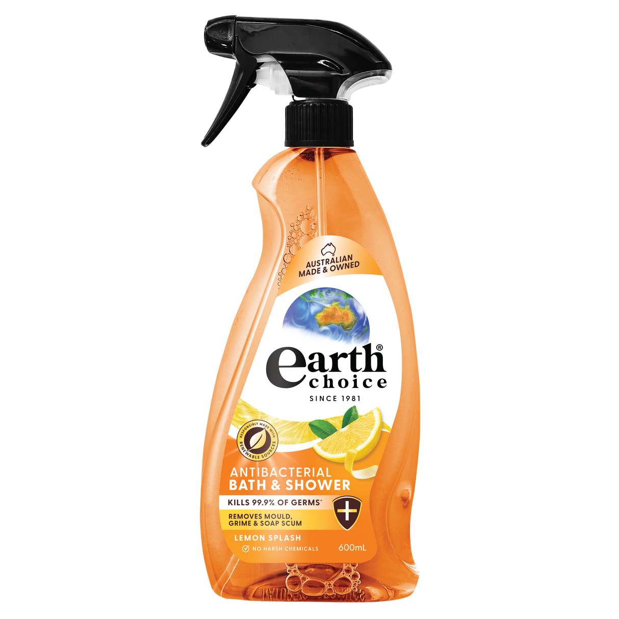 Antibacterial Earth Choice Bathroom & Shower Cleaner 600ml