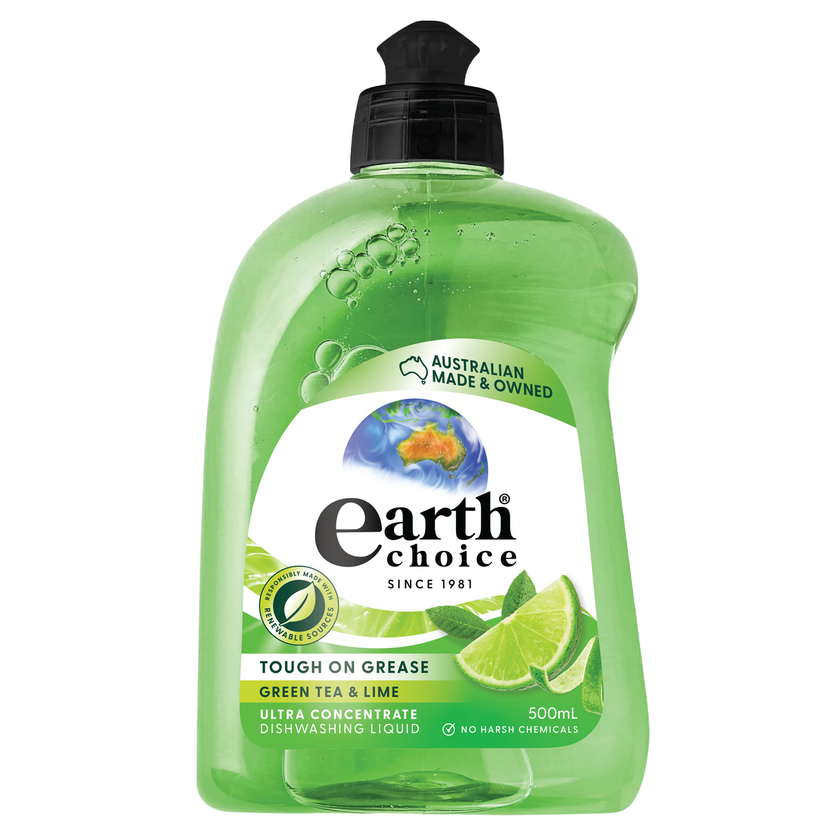 Earth Choice Green Tea & Lime Concentrate Dishwashing Liquid 500ml