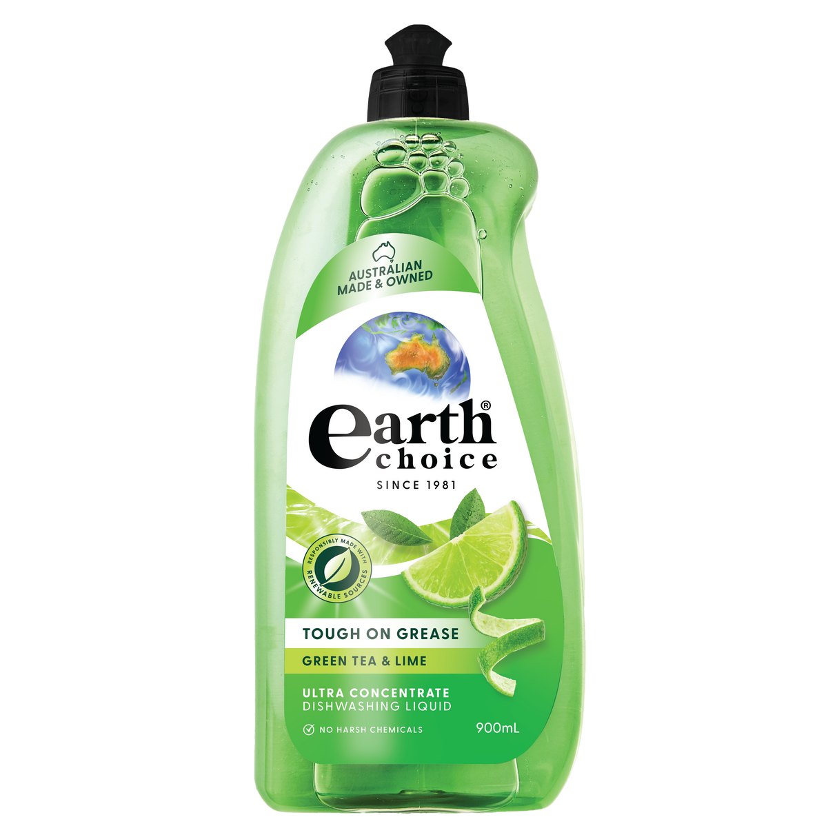 Earth Choice Green Tea & Lime Concentrate Dishwashing Liquid 900ml