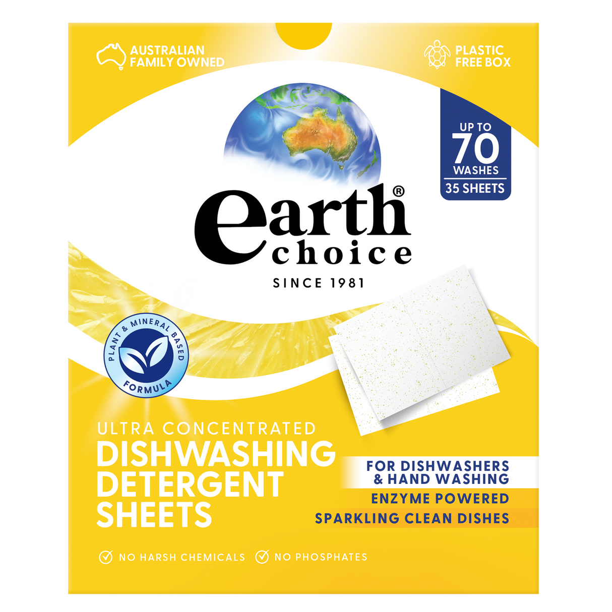 Earth Choice Dishwashing Detergent Sheets 35pk