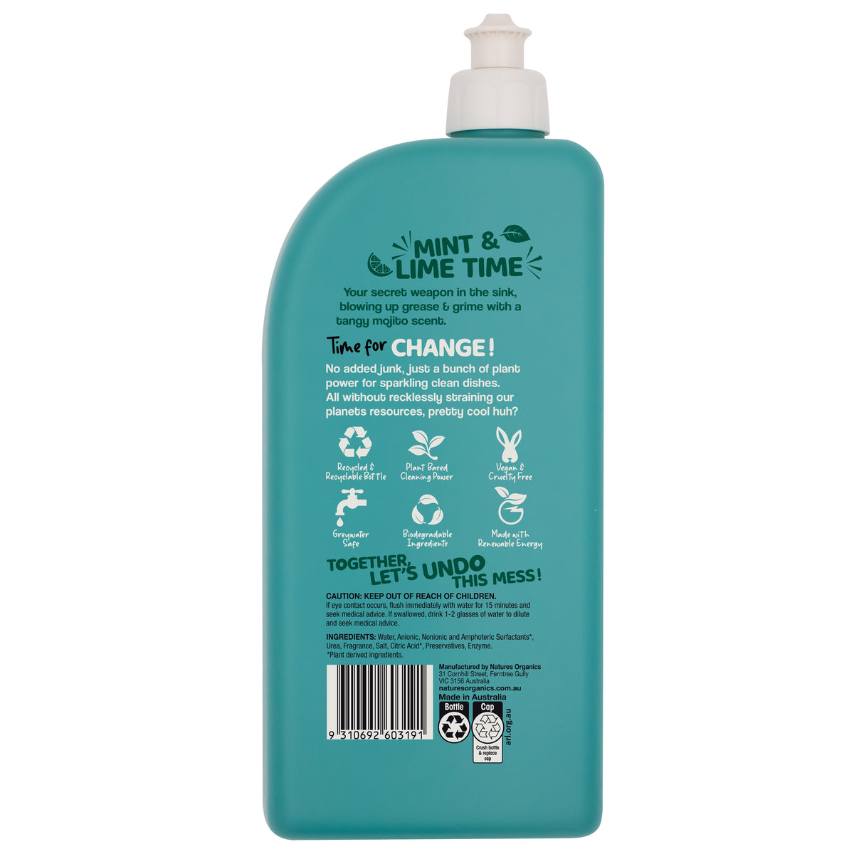 Undo This Mess Mint & Lime Time Dish Liquid 900ml