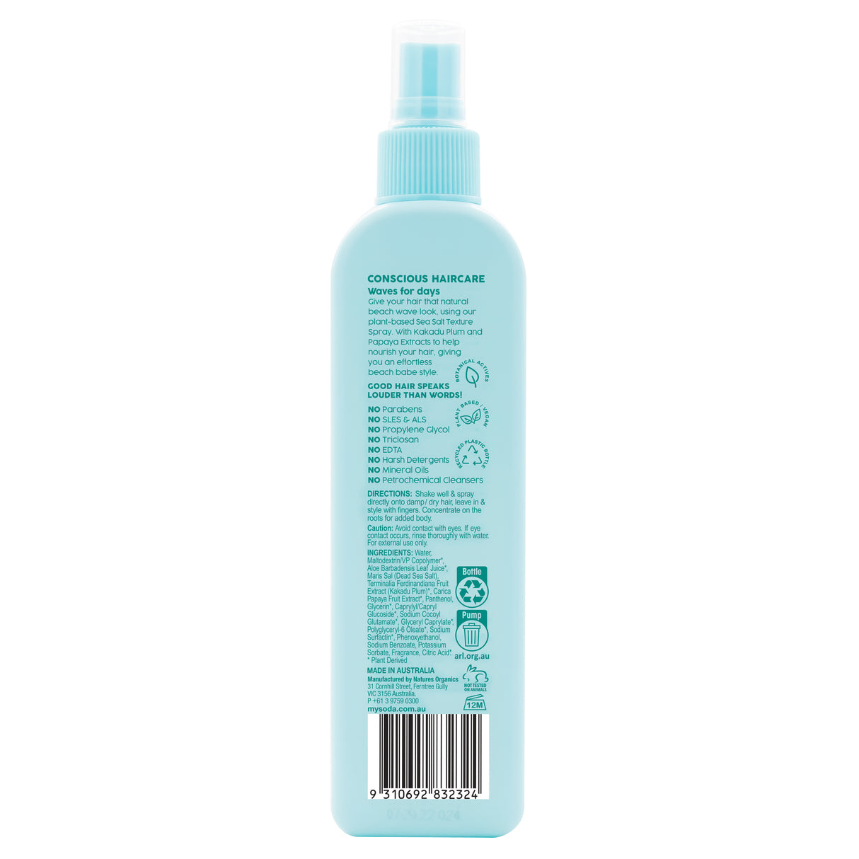 My Soda Beach Waves Sea Salt Texture Spray 230ml