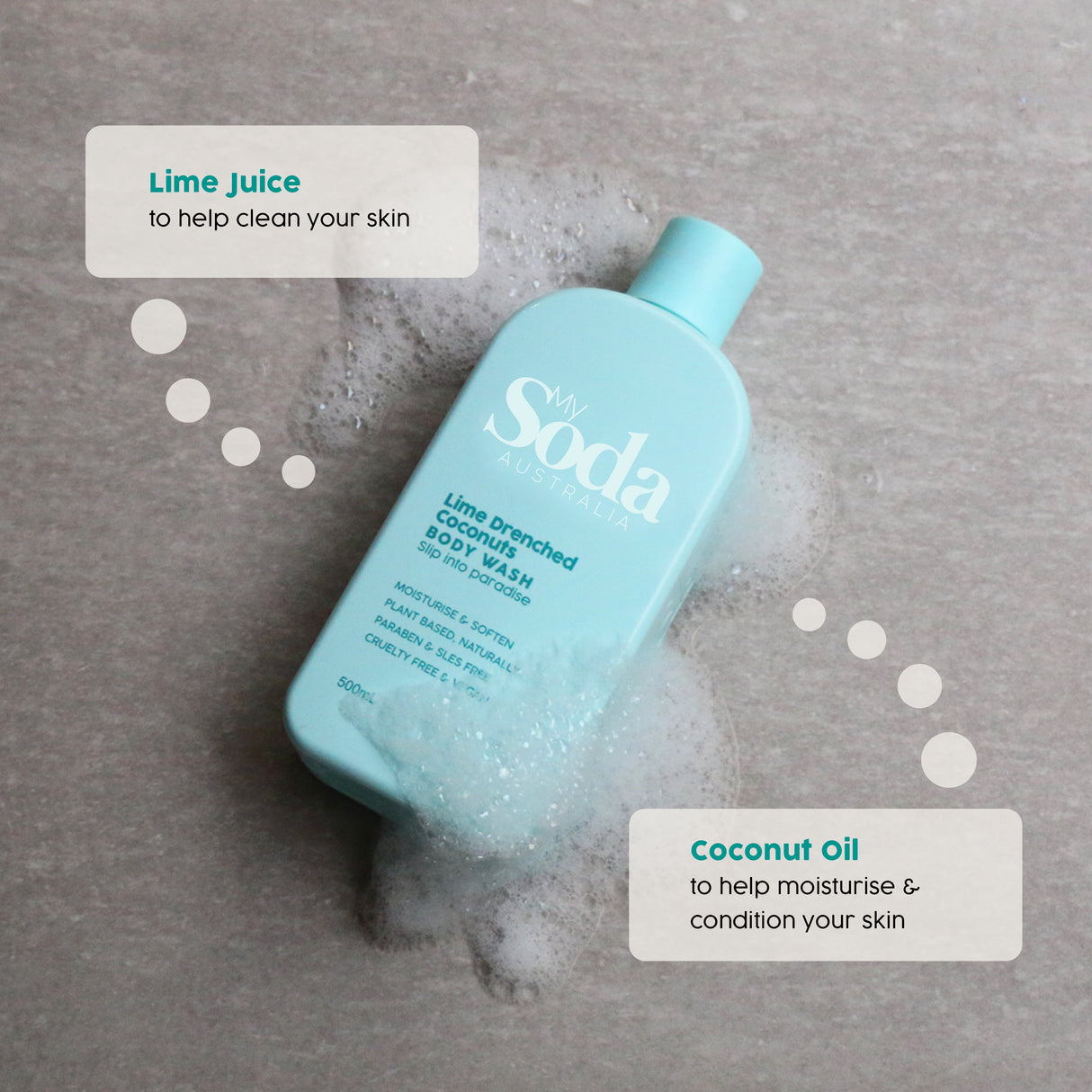 My Soda Lime Drenched Coconuts Body Wash 500ml