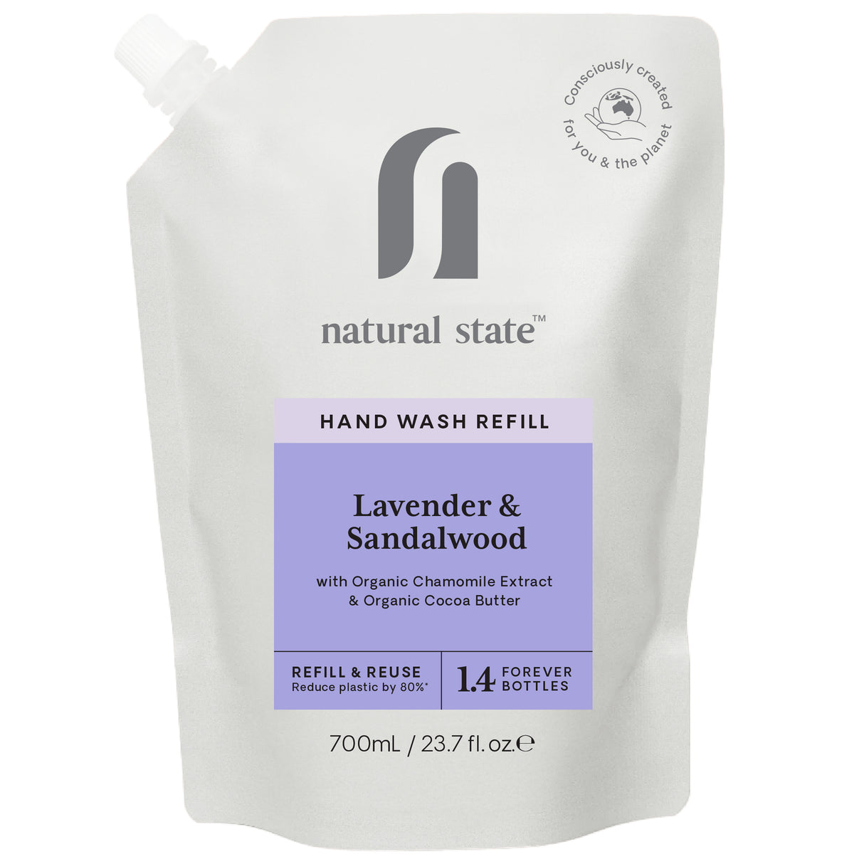 Natural State Lavender & Sandalwood Hand Wash Refill 700ml