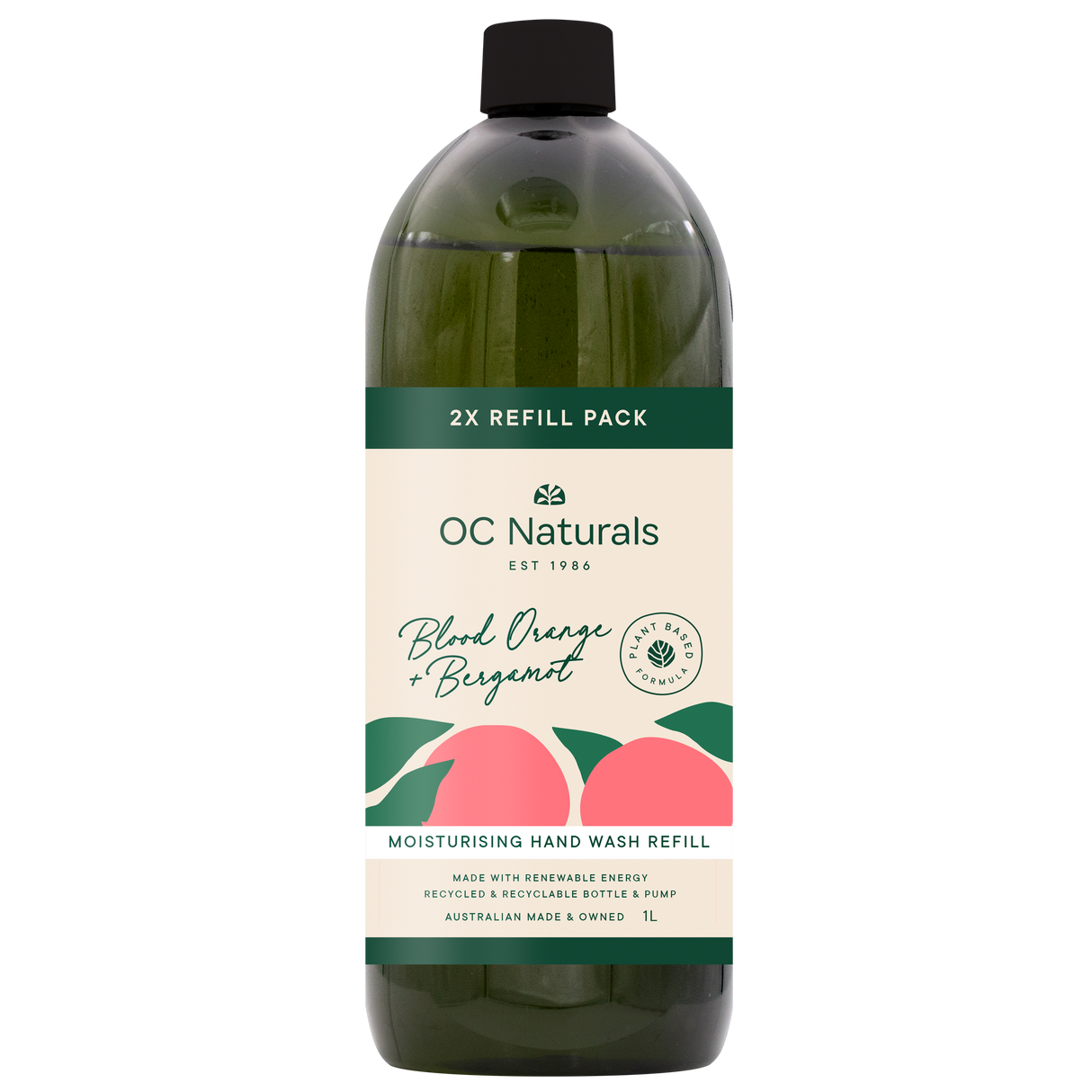 OC Naturals Moisturising Blood Orange & Bergamot Hand Wash Refill