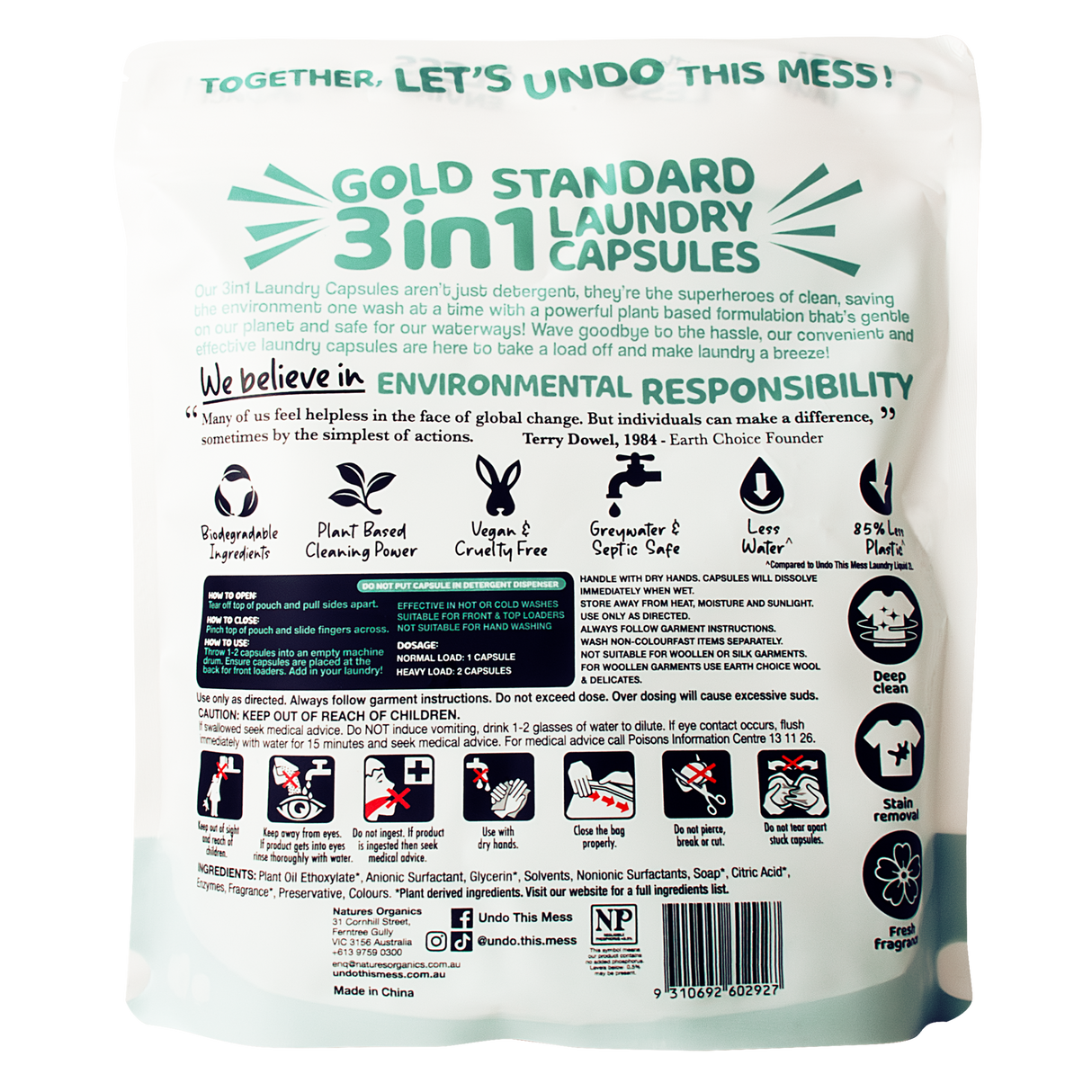 Undo This Mess 3 IN 1 Gold Standard Laundry Capsules 28 Pack