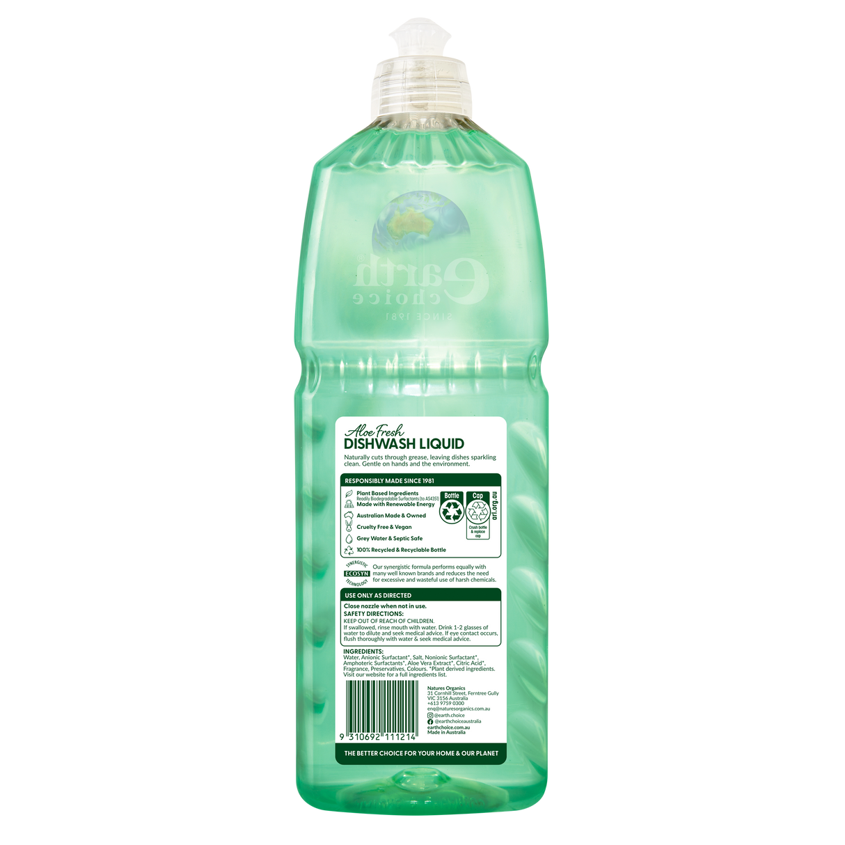 Earth Choice 1L Dishwashing Liquid - Aloe Fresh