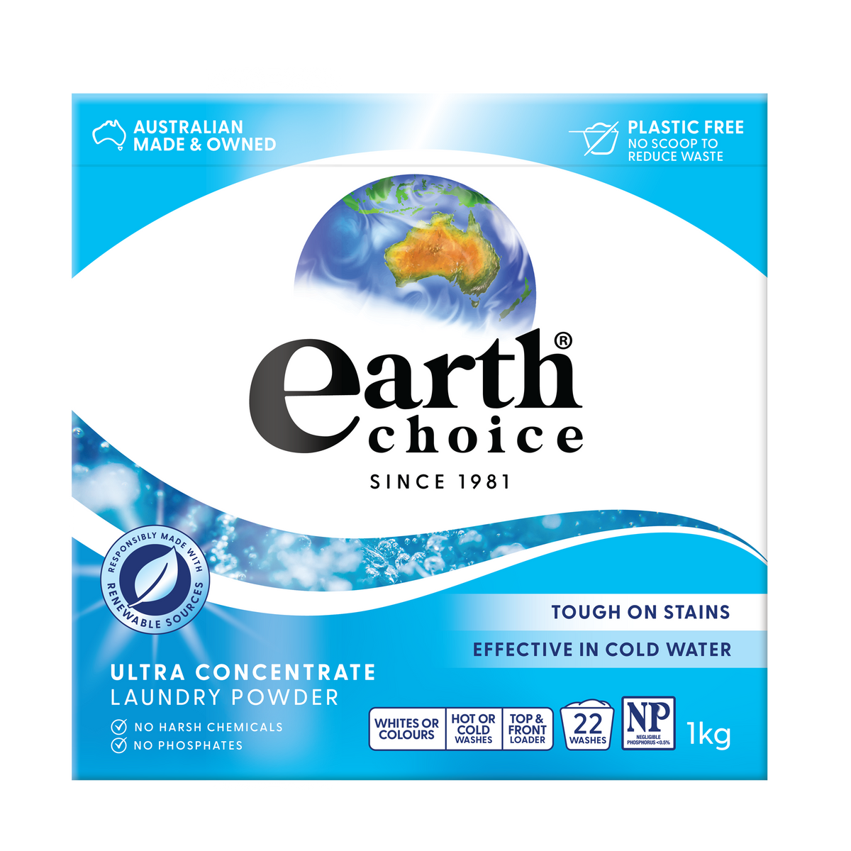Earth Choice Laundry Powder Top & Front Loader 1kg