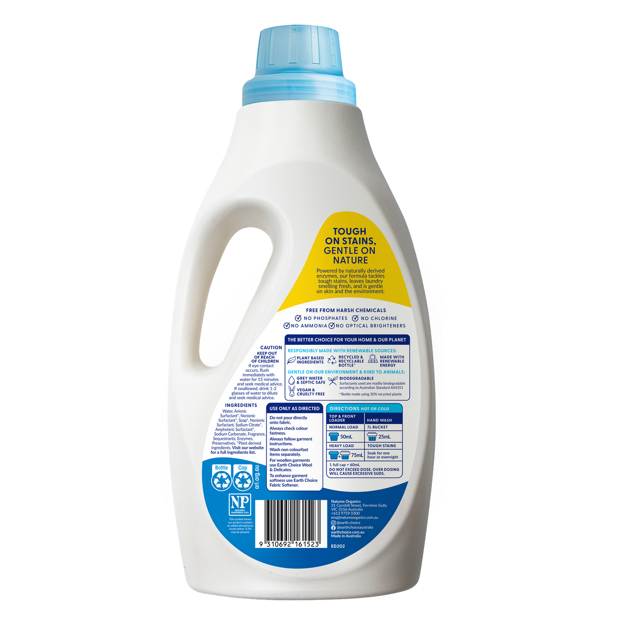 Earth Choice Ultra Concentrate Laundry Liquid Top & Front Loader 2L
