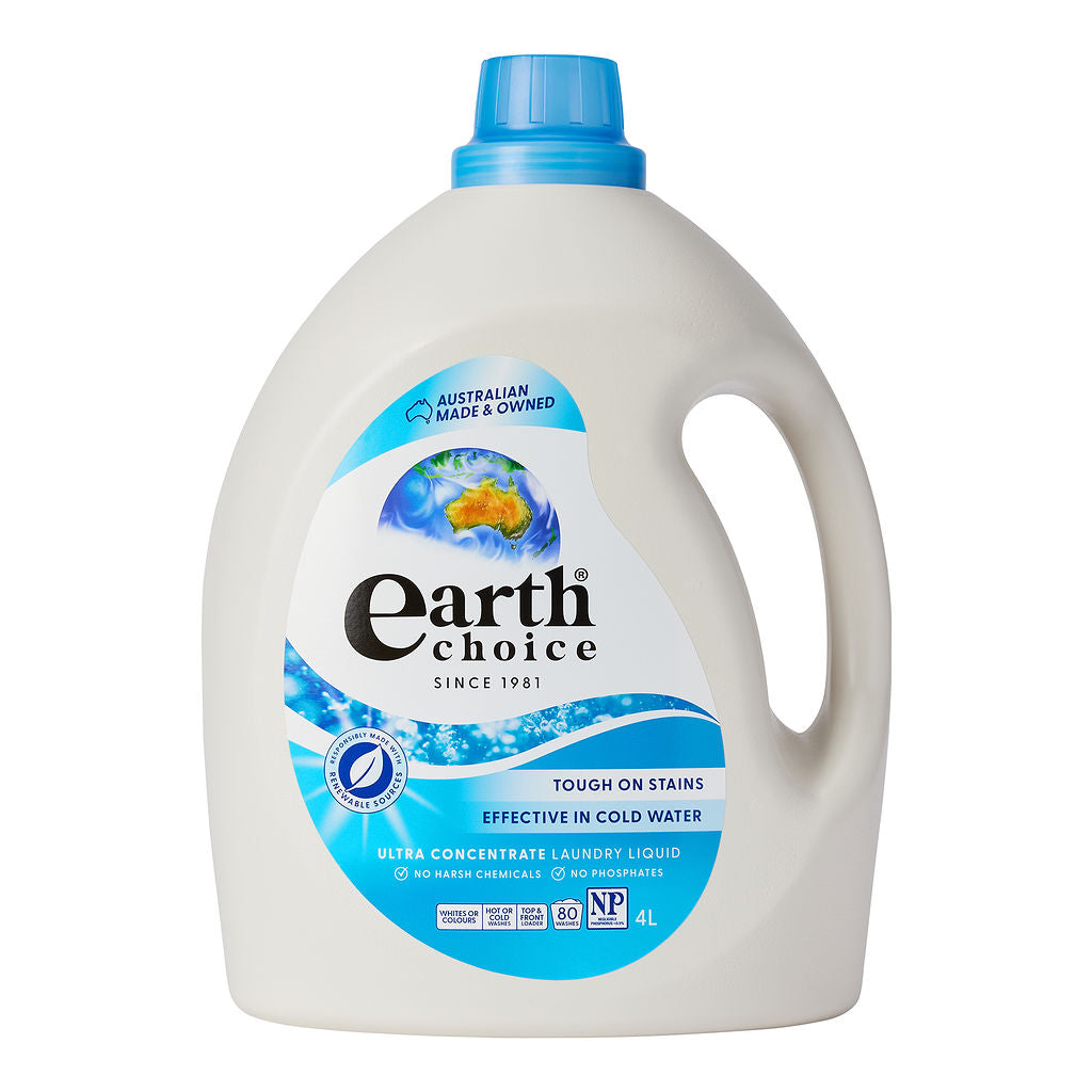 Earth Choice Ultra Concentrate Laundry Liquid Top & Front Loader 4L