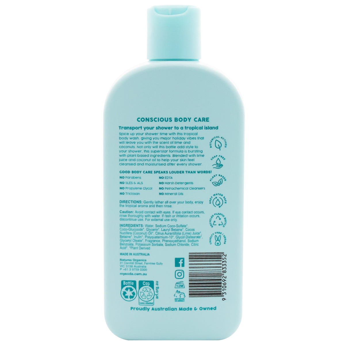 My Soda Lime Drenched Coconuts Body Wash 500ml