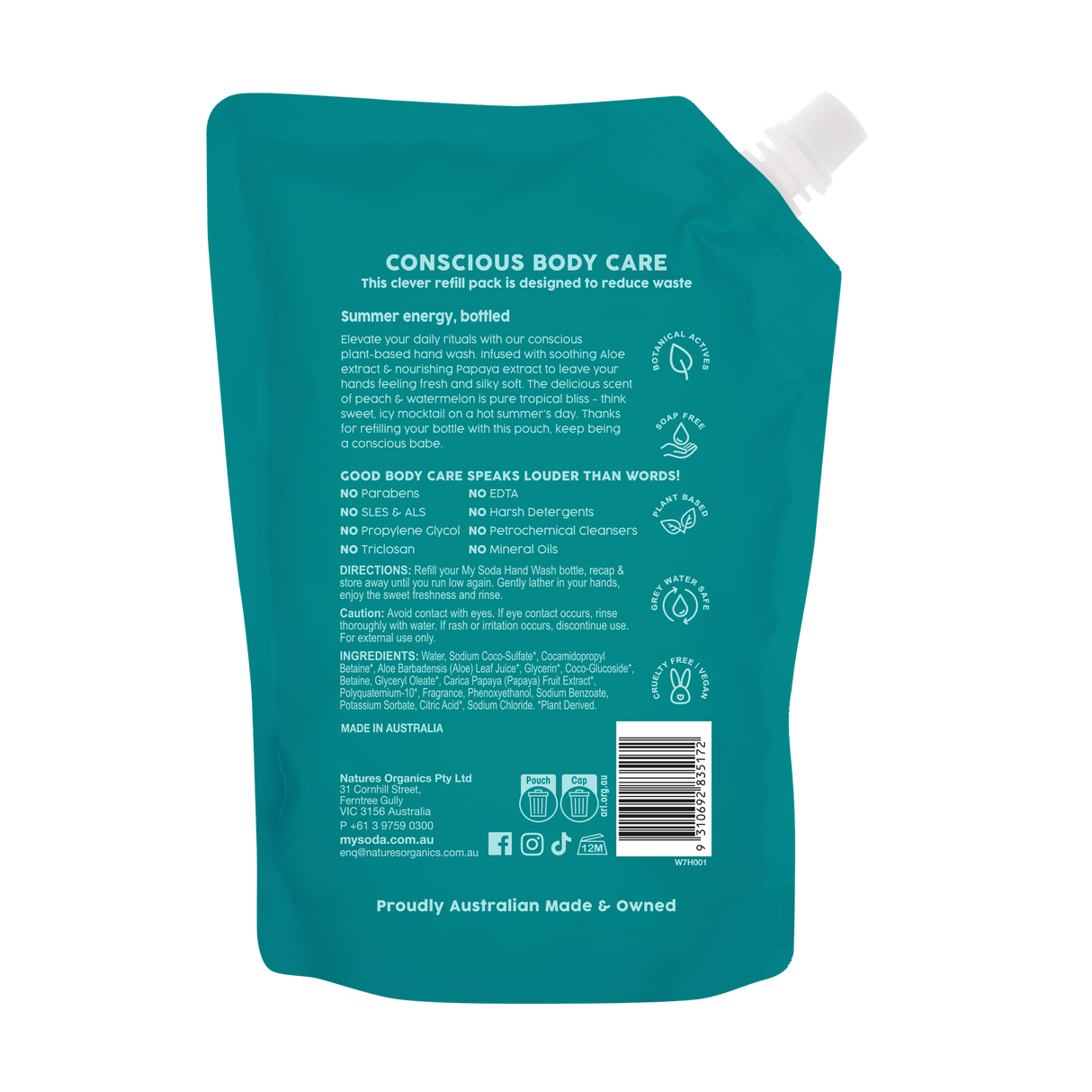 My Soda Peachy Melon Sorbet Hand Wash Refill 700ml