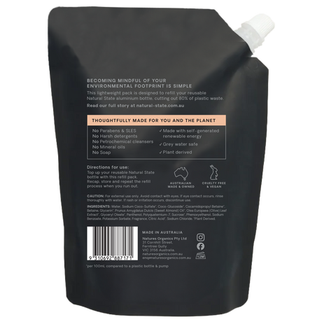 Natural State Jasmine & Nectarine Blossom Body Wash Refill 700ml
