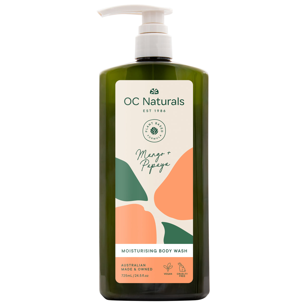 OC Naturals Mango & Papaya Moisturising Body Wash 725ml